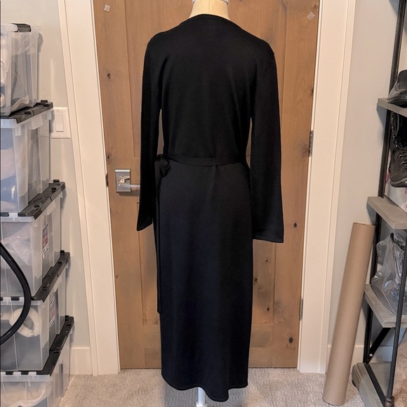 Coldwater Creek Sweater knit Wrap Dress Black Womens MP Wool blend Classic warm - Picture 2 of 7